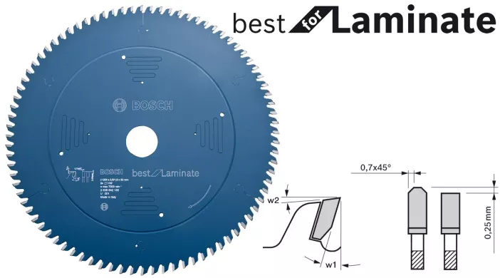 Lame BOSCH Best for laminate pour scie à onglets